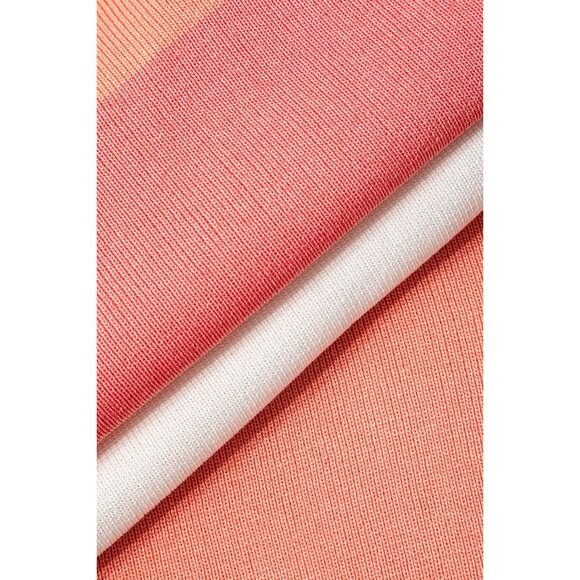 Micas Women's Small Color Block Backless Cami Knit Maxi Dress Pink Peach White - Picture 3 of 7